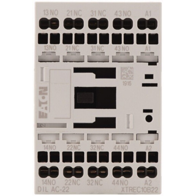 Eaton Contactor, 24 V dc Coil, 4 A, 2NO + 2NC, 400 V ac