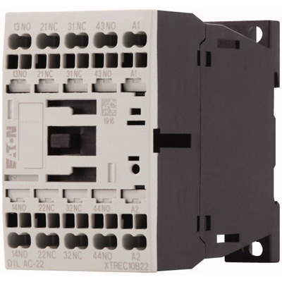 Eaton Contactor, 24 V dc Coil, 4 A, 2NO + 2NC, 400 V ac