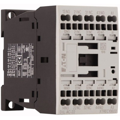 Eaton Contactor, 24 V dc Coil, 4 A, 2NO + 2NC, 400 V ac