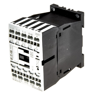 Eaton Contactor, 24 V dc Coil, 3-Pole, 12 A, 5.5 kW, 3NO, 400 V ac