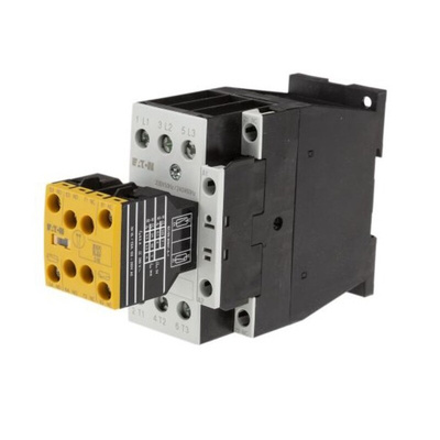 Eaton Contactor, 230 V ac @ 50 Hz, 240 V ac @ 60 Hz Coil, 3-Pole, 18 A, 3NO, 400 V ac