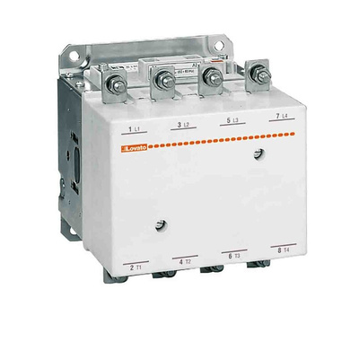 Lovato B Series Contactor, 220 → 240 V ac/dc Coil, 4-Pole, 450 A, 4NO, 480 V ac