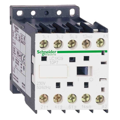 Schneider Electric LC1K Series Contactor, 110 V ac Coil, 3-Pole, 20 A, 4 kW, 3NO, 690 V ac