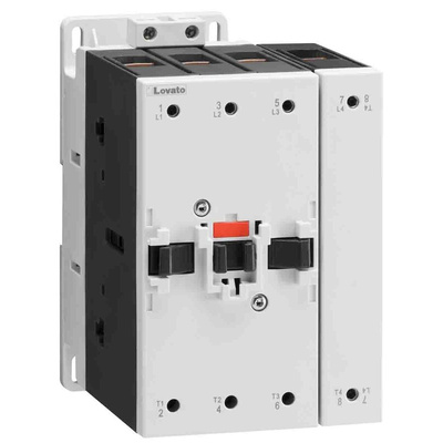 Lovato Contactor, 24 V ac Coil, 4-Pole, 140 A, 55 kW, 4NO