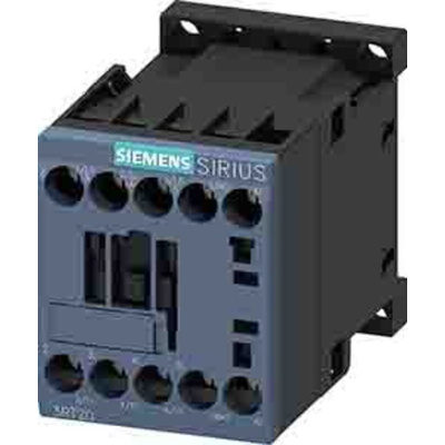 Siemens Contactor, 400 V ac Coil, 3-Pole, 16 A, 7.5 kW, 1NO