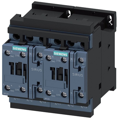 Siemens Reversing Contactor, 24 V ac Coil, 3-Pole, 25 A, 11 kW, 3NO