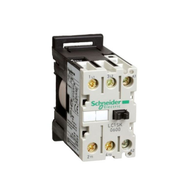 Schneider Electric Contactor, 400 V Coil, 2-Pole, 6 A, 1.1 kW, 2NO