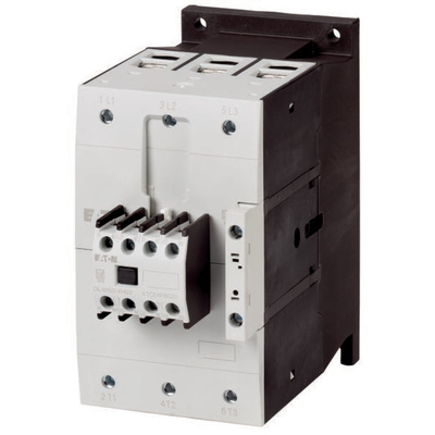 Eaton Contactor, 400 V Coil, 3-Pole, 170 A, 55 kW, 2 N/O, 2 NC