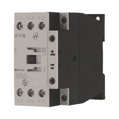 Eaton Contactor, 230 V ac Coil, 3-Pole, 170 A, 15 kW, 1 NC, 400 V