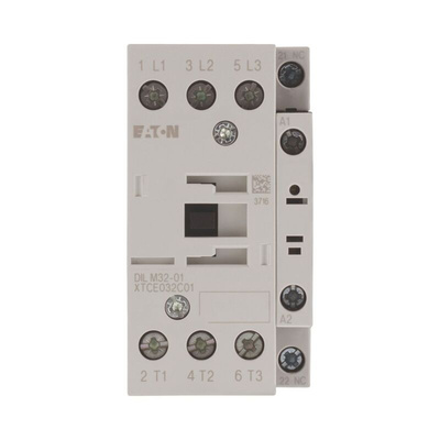 Eaton Contactor, 230 V ac Coil, 3-Pole, 170 A, 15 kW, 1 NC, 400 V
