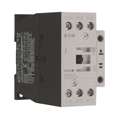Eaton Contactor, 230 V ac Coil, 3-Pole, 170 A, 15 kW, 1 NC, 400 V