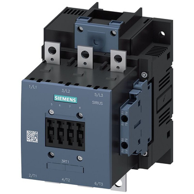 Siemens Contactor, 400 V ac Coil, 3-Pole, 115 A, 55 kW, 3NO