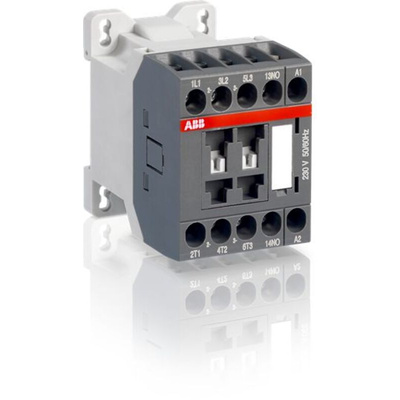 ABB Contactor, 230 V Coil, 3-Pole, 24 A, 5.5 kW, 3NO+1NC