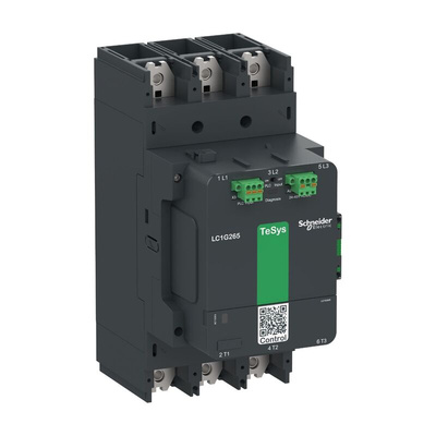 Schneider Electric LC1G265 Series Contactor, 200 → 500 V ac/dc Coil, 3-Pole, 385 A, 1 NO + 1 NC