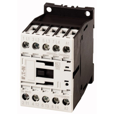 Eaton DILM Series Contactor, 220 V ac, 230 V dc Coil, 3-Pole, 11 kW, 1N/O