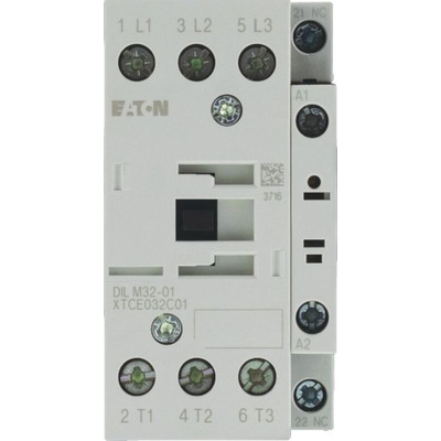 Eaton DILM Series Contactor, 240 V Coil, 3-Pole, 17 kW, 1NC