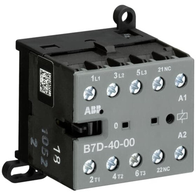 ABB GJL131 Series Contactor, 220 → 240 V dc Coil, 4-Pole, 20 A, 5.5 kW, 4NO
