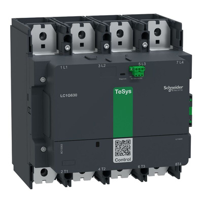 Schneider Electric LC1G Series Contactor, 48 → 130 V Coil, 4-Pole, 1.05 kA, 1 NO + 1 NC