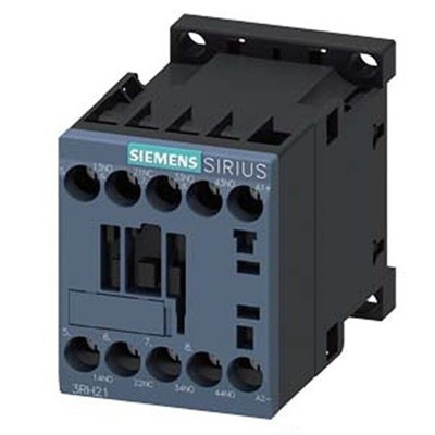 Siemens 3RH2 Series Contactor Relay, 72 - 125 V dc Coil, 4-Pole, 10 A, 3NO + 1NC, 690 V ac