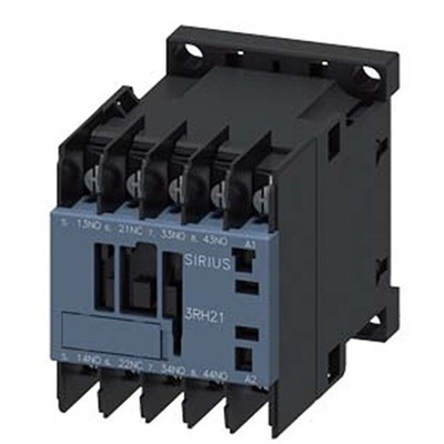 Siemens 3RH2 Series Contactor Relay, 100 V ac Coil, 4-Pole, 10 A, 3NO + 1NC, 690 V ac