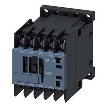 Siemens 3RH2 Series Contactor Relay, 24 V dc Coil, 4-Pole, 10 A, 4NO, 690 V ac