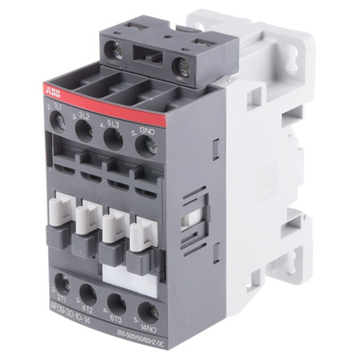 ABB AF Series Contactor, 500 V dc Coil, 3-Pole, 7 A, 4 kW, 3NO, 690 V ac