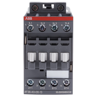 ABB AF Series Contactor, 230 V ac Coil, 4-Pole, 55 A, 18.5 kW, 4NO, 690 V ac
