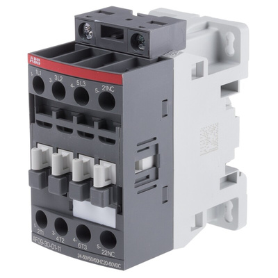 ABB AF Series Contactor, 24 V ac/dc Coil, 3-Pole, 25 A, 4 kW, 3NO, 690 V ac