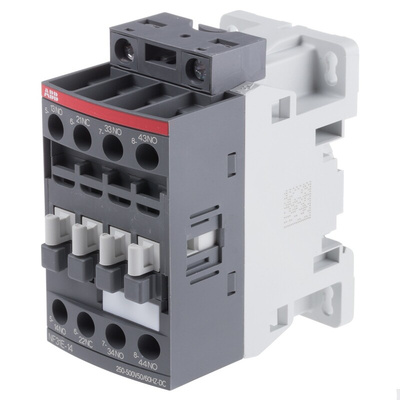 ABB NF Series Contactor, 230 V ac/dc Coil, 4-Pole, 6 A, 3NO + 1NC, 690 V ac