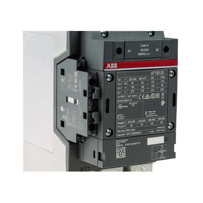 ABB AF Series Contactor, 230 V ac Coil, 3-Pole, 275 A, 90 kW, 3NO, 690 V ac