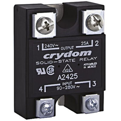 Sensata / Crydom Series 1 Series Solid State Relay, 10 A rms Load, Surface Mount, 280 V rms Load, 280 V rms Control