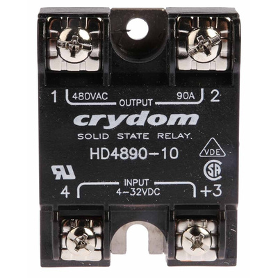 Sensata / Crydom HD SERIES Series Solid State Relay, 90 A Load, Panel Mount, 530 V Load, 32 V Control