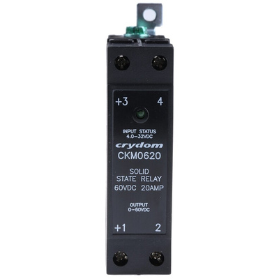 Sensata / Crydom CKM Series Solid State Relay, 20 A Load, DIN Rail Mount, 60 V Load, 32 V Control
