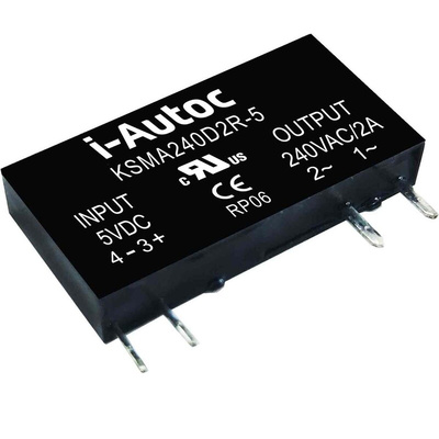 i-Autoc Solid State Relay, 2 A Load, PCB Mount, 280 V ac Load, 15 V dc Control
