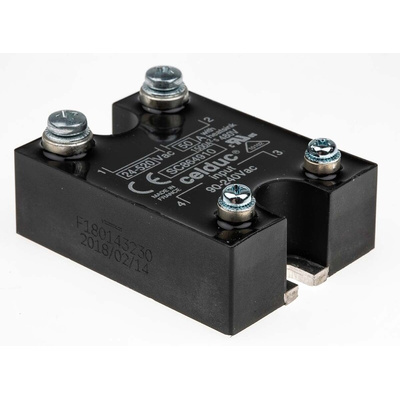 Celduc SC8 Series Solid State Relay, 50 A Load, Panel Mount, 520 V rms Load, 240 V ac Control