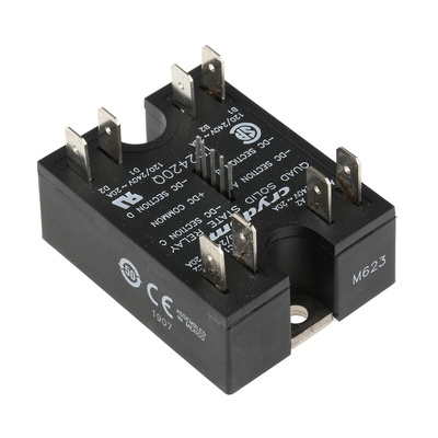 Sensata / Crydom Quad Series Solid State Relay, 20 A Load, Surface Mount, 280 V Load, 15 V Control