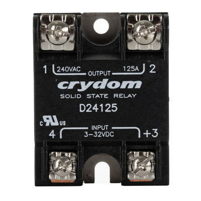 Sensata / Crydom SERIES 1 Series Solid State Relay, 125 A rms Load, Surface Mount, 280 V rms Load, 32 V Control