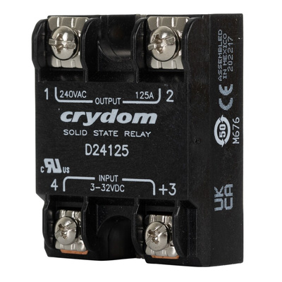 Sensata / Crydom SERIES 1 Series Solid State Relay, 125 A rms Load, Surface Mount, 280 V rms Load, 32 V Control
