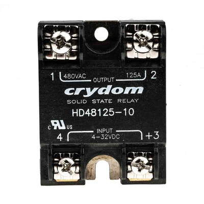 Sensata / Crydom HD Series Solid State Relay, 125 A Load, Panel Mount, 530 V ac Load, 32 V Control