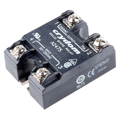 Sensata / Crydom Solid State Relay, 75 A rms Load, Surface Mount, 280 V rms Load, 280 V rms Control