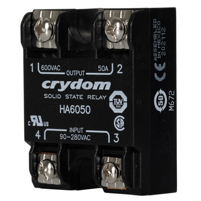 Sensata / Crydom HA Series Series Solid State Relay, 50 A Load, Panel Mount, 660 V ac Load, 280 V Control