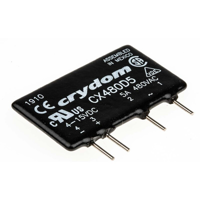 Sensata / Crydom CX Series Series Solid State Relay, 5 A Load, PCB Mount, 660 V ac Load, 15 V Control