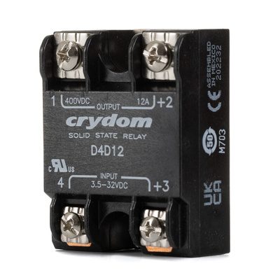 Sensata / Crydom 1-DCL Series Solid State Relay, 12 A Load, Surface Mount, 400 V Load, 32 V Control