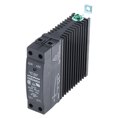 Sensata / Crydom CKR Series Solid State Relay, 20 A rms Load, DIN Rail Mount, 530 V ac Load, 32 V Control