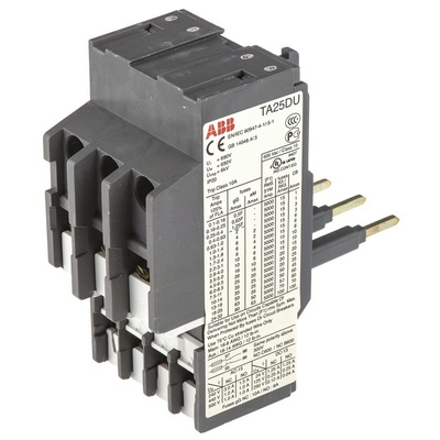 ABB Thermal Overload Relay - 1NO/1NC, 13 → 19 A F.L.C, 19 A Contact Rating, 2.3 W, 3P