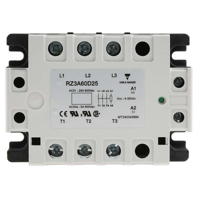 Carlo Gavazzi Solid State Relay, 25 A rms Load, Panel Mount, 660 V Load, 32 V Control