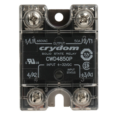 Sensata / Crydom CW24 Series Solid State Relay, 50 A rms Load, Panel Mount, 660 V ac Load, 32 V Control