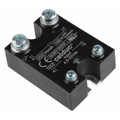 Celduc SCM Series Solid State Relay, 100 A Load, Panel Mount, 200 V dc Load, 32 V dc Control