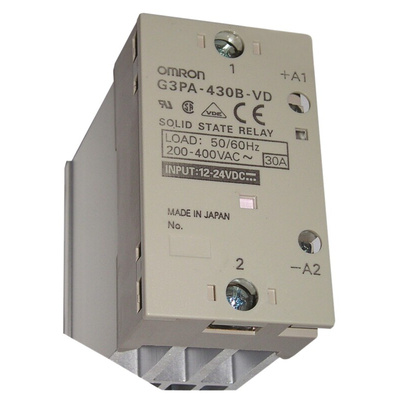 Omron G3PA Series Solid State Relay, 30 A Load, Panel Mount, 440 V Load, 30 V Control
