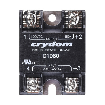 Sensata / Crydom 1-DC Series Solid State Relay, 80 A Load, Surface Mount, 100 V Load, 32 V Control